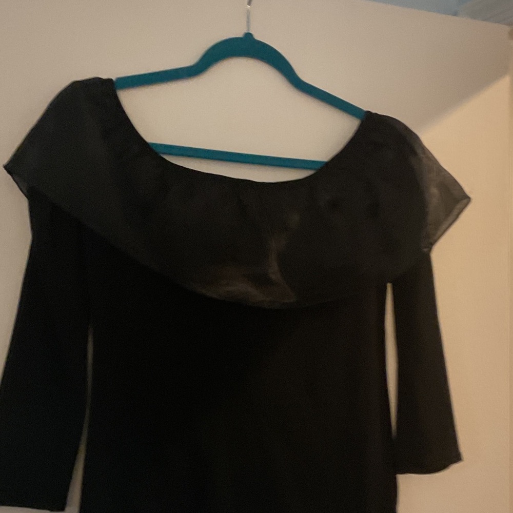 J. Crew Black Off-Shoulder Top
